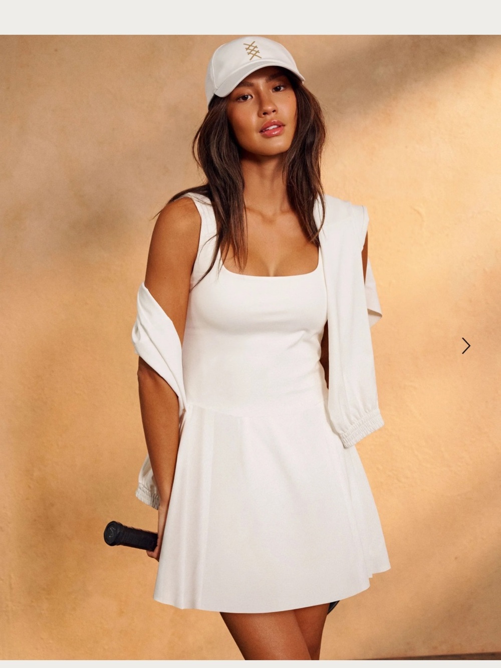 RHONE rally white tennis dress size small pleats